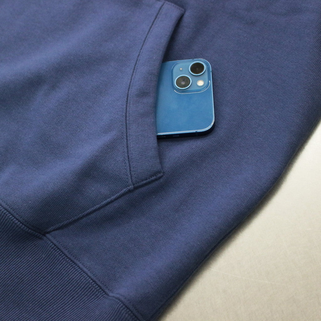 HEAVY WEIGHT PULLOVER HOODED SWEAT SHIRT #NAVY [23FWE-WMC-SS03]