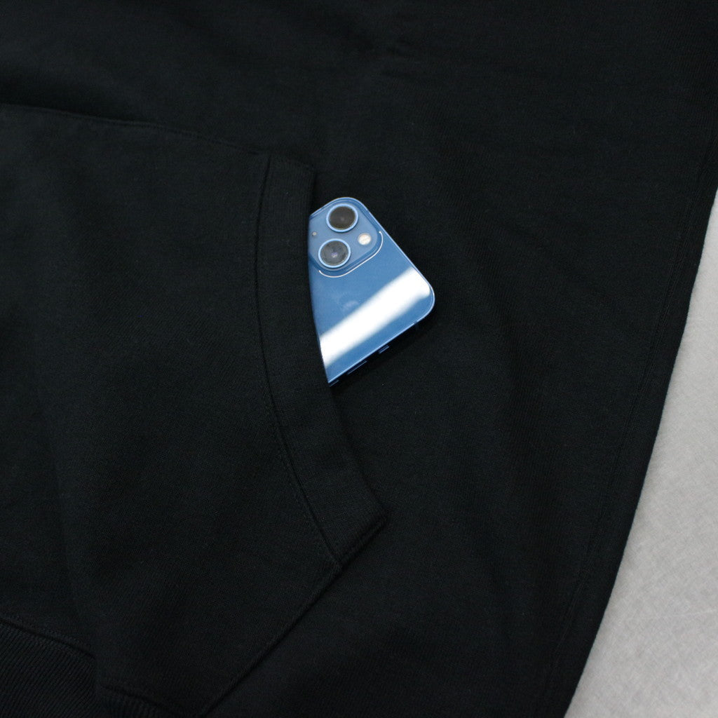 HEAVY WEIGHT PULLOVER HOODED SWEAT SHIRT #BLACK [23FWE-WMC-SS03]