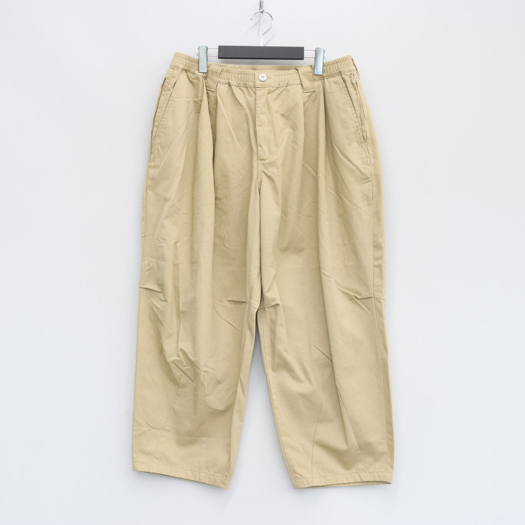 HERRINGBONE BALLOON PANTS II #BEIGE [FW23-B07]