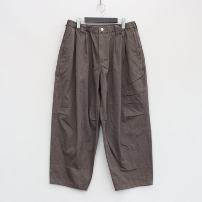 HERRINGBONE BALLOON PANTS II #CHARCOAL [FW23-B07]