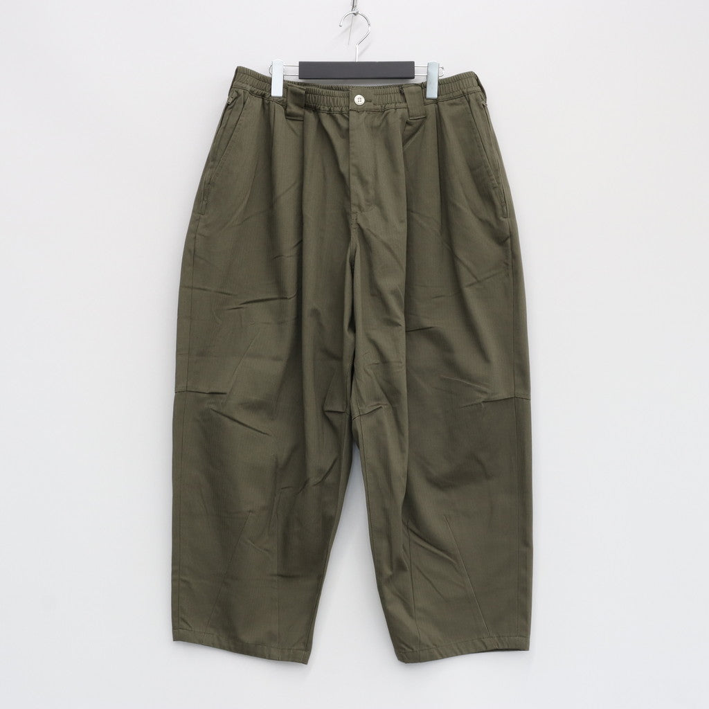 HERRINGBONE BALLOON PANTS II #OLIVE [FW23-B07]