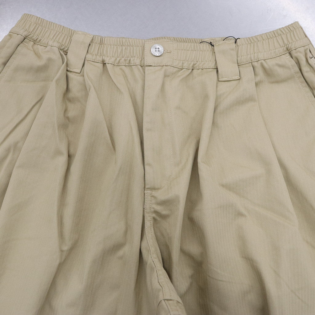 HERRINGBONE BALLOON PANTS II #BEIGE [FW23-B07]