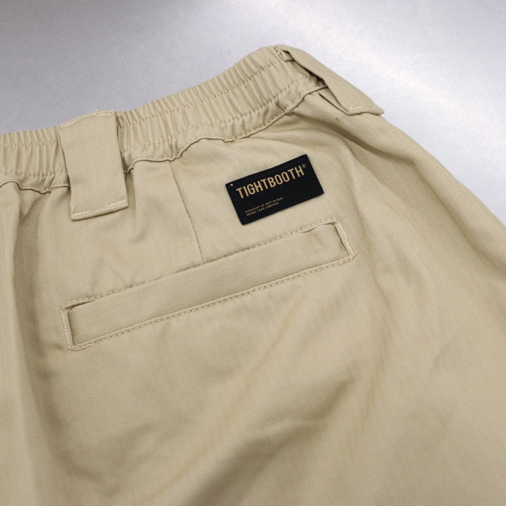 HERRINGBONE BALLOON PANTS II #BEIGE [FW23-B07]