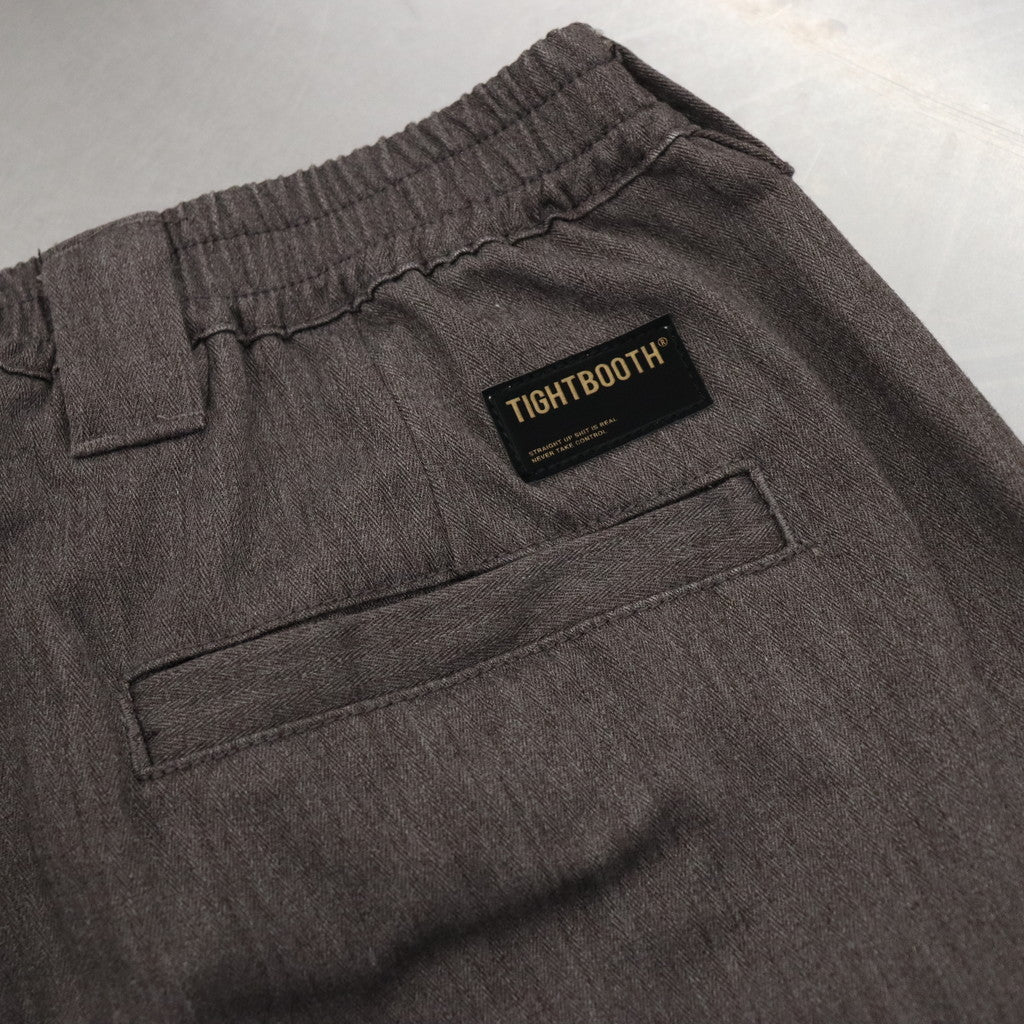 HERRINGBONE BALLOON PANTS II #CHARCOAL [FW23-B07]