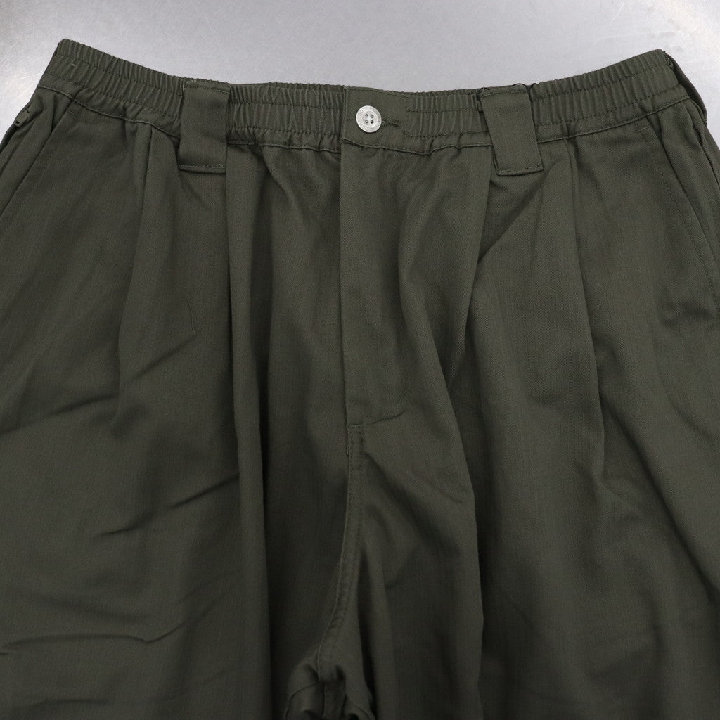 HERRINGBONE BALLOON PANTS II #OLIVE [FW23-B07]