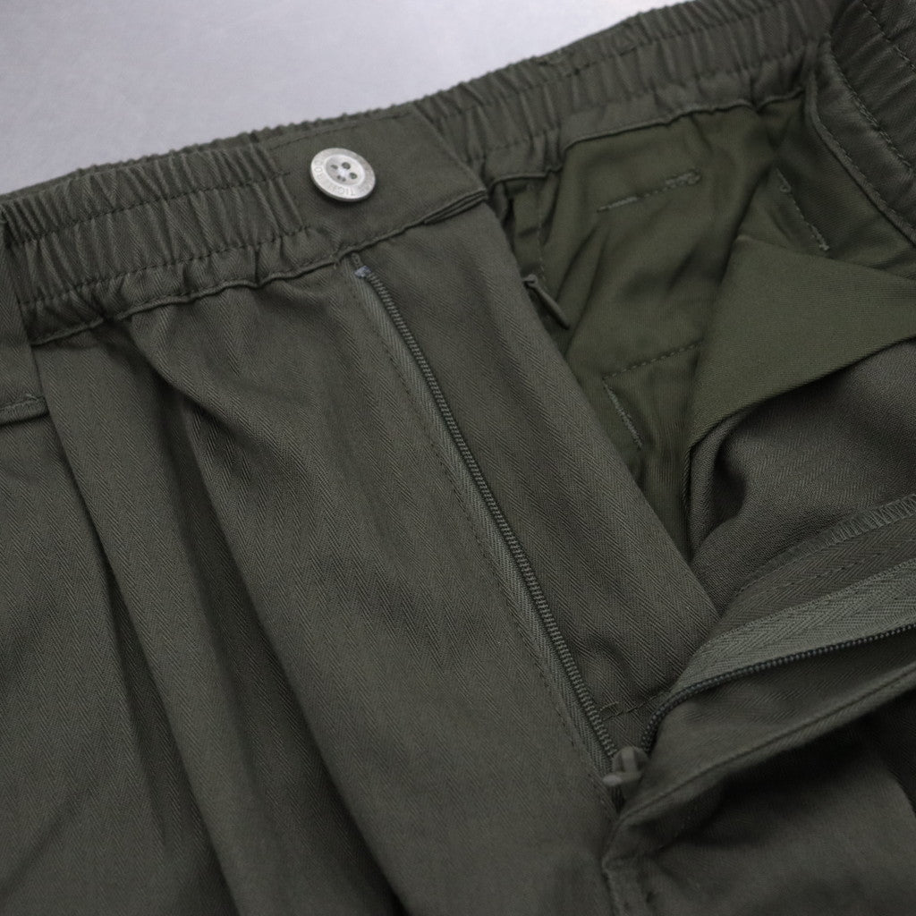 HERRINGBONE BALLOON PANTS II #OLIVE [FW23-B07]