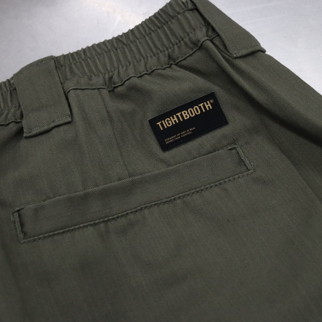 HERRINGBONE BALLOON PANTS II #OLIVE [FW23-B07]