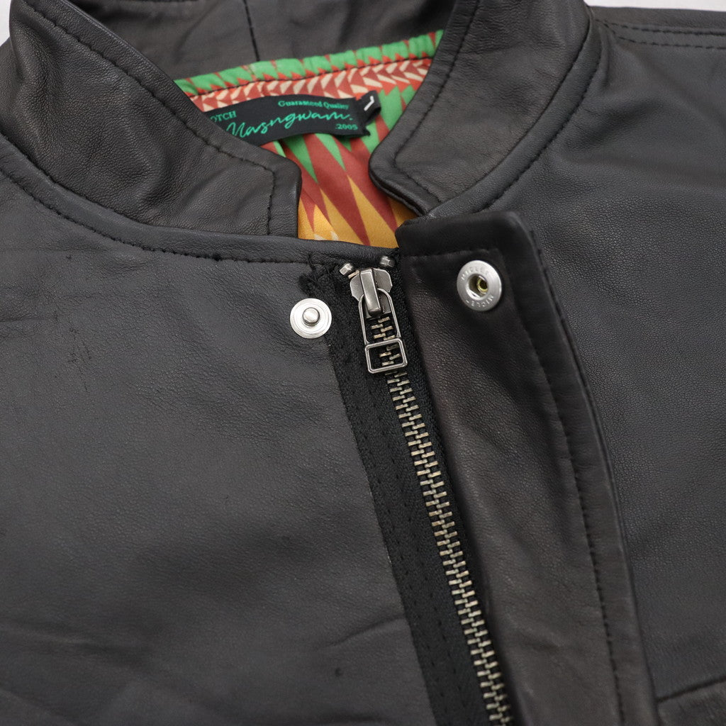 CP 皮夾克 #黑 [J2303003]