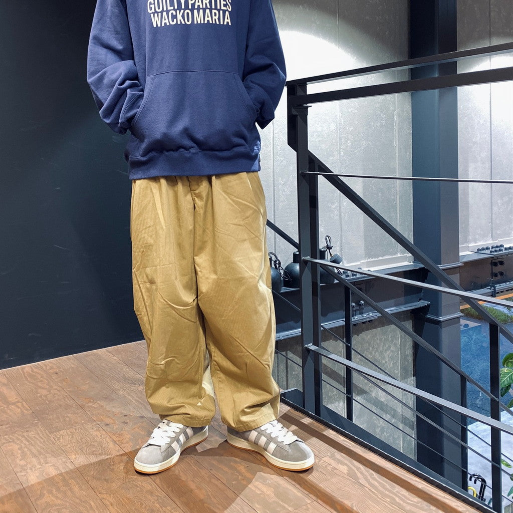 HERRINGBONE BALLOON PANTS II #BEIGE [FW23-B07]