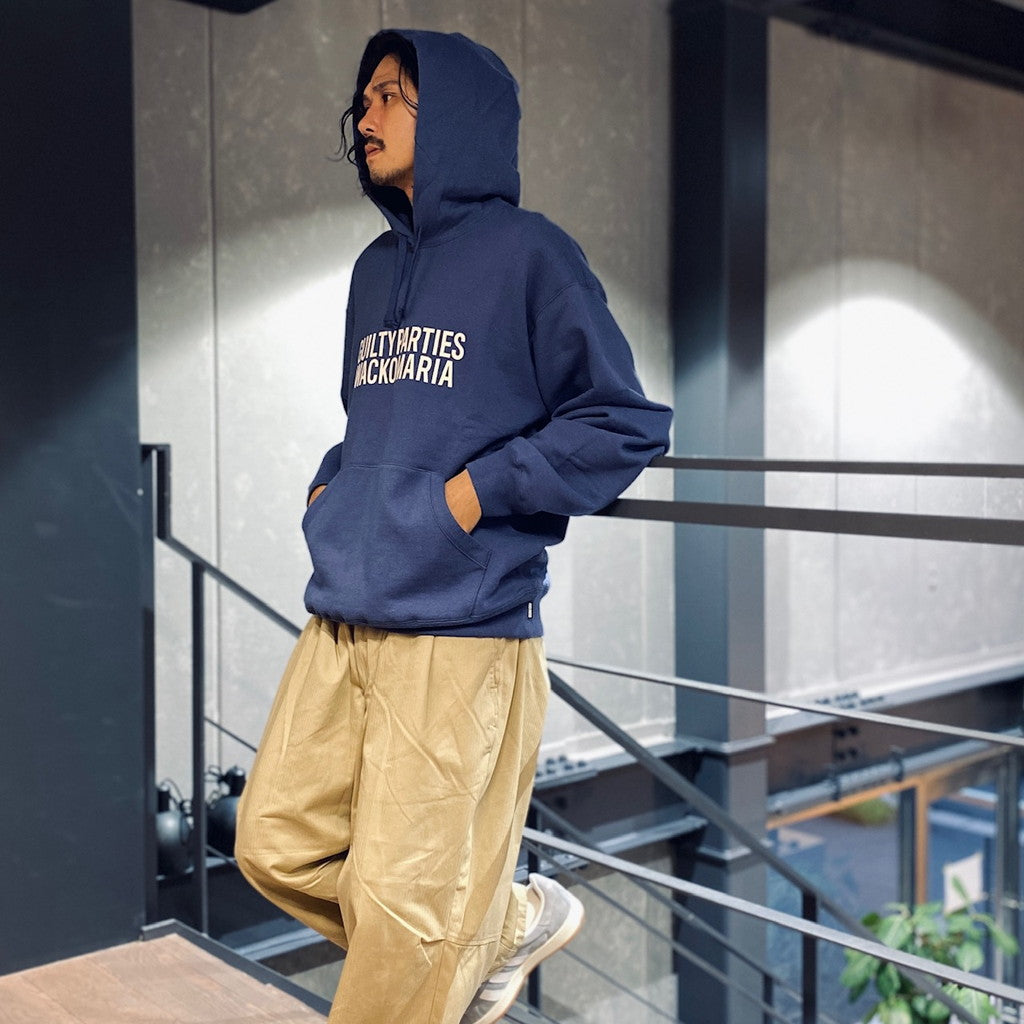 HEAVY WEIGHT PULLOVER HOODED SWEAT SHIRT #NAVY [23FWE-WMC-SS03]