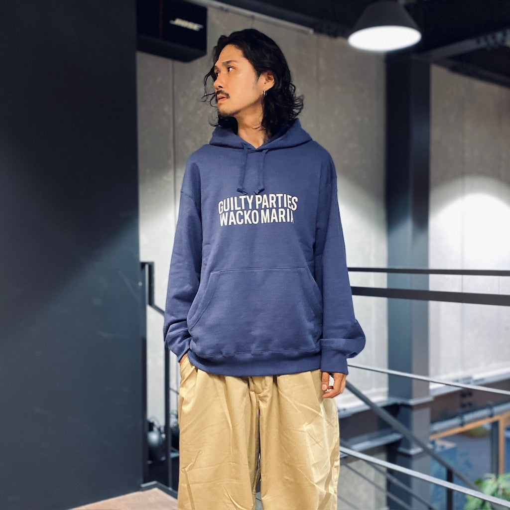 HEAVY WEIGHT PULLOVER HOODED SWEAT SHIRT #NAVY [23FWE-WMC-SS03]