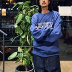 HEAVY WEIGHT CREW NECK SWEAT SHIRT #NAVY [23FWE-WMC-SS04]