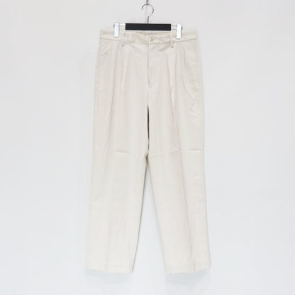 DOUBLE PLEATED CHINO TROUSERS #WHITE [23FW-WMP-PT01]