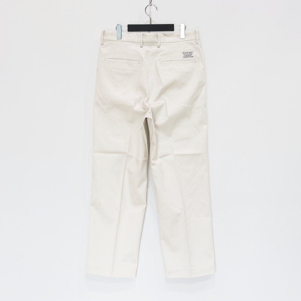 DOUBLE PLEATED CHINO TROUSERS #WHITE [23FW-WMP-PT01]