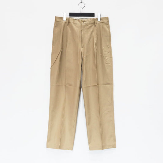 DOUBLE PLEATED CHINO TROUSERS #BEIGE [23FW-WMP-PT01]
