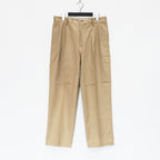 DOUBLE PLEATED CHINO TROUSERS #BEIGE [23FW-WMP-PT01]