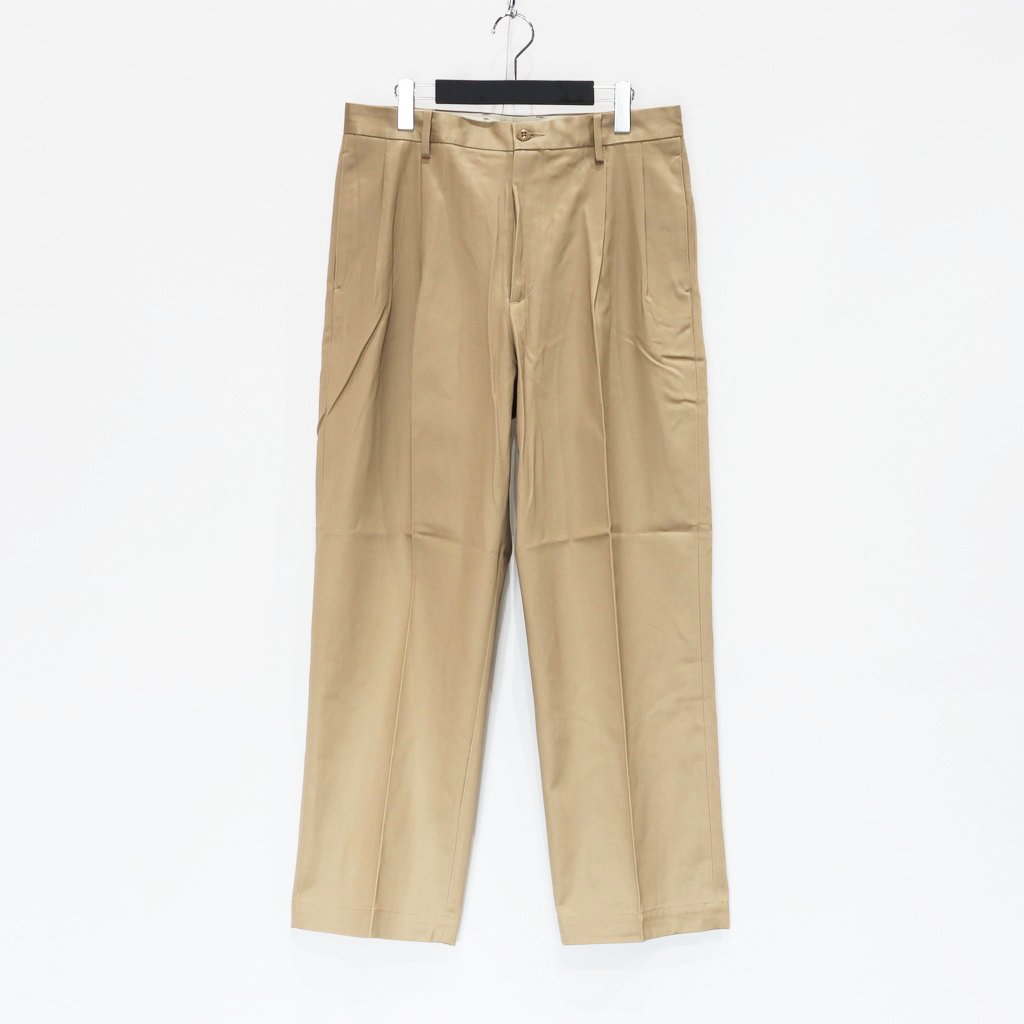 DOUBLE PLEATED CHINO TROUSERS #BEIGE [23FW-WMP-PT01]