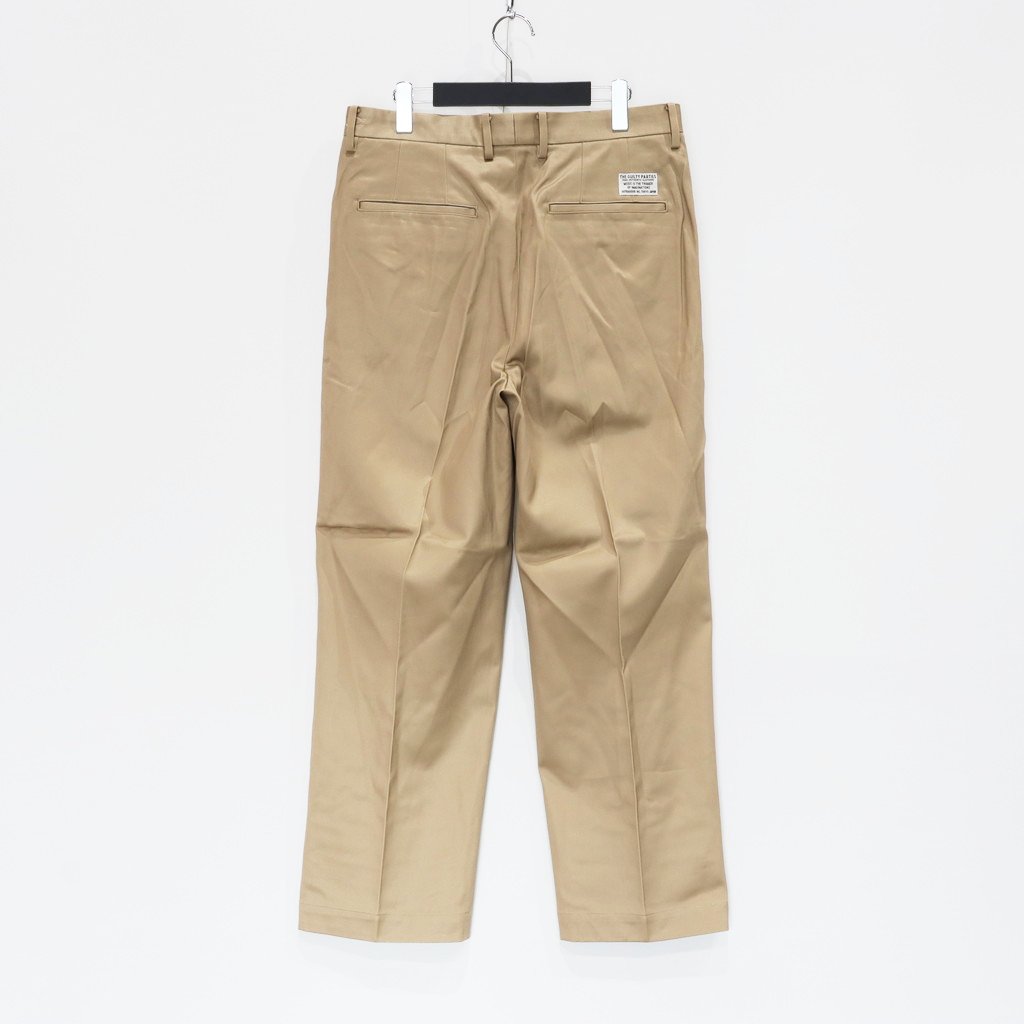 DOUBLE PLEATED CHINO TROUSERS #BEIGE [23FW-WMP-PT01] – cocorozashi