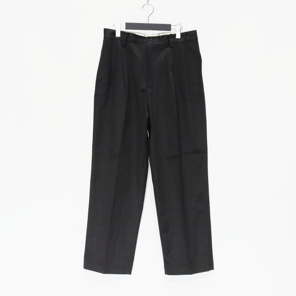 DOUBLE PLEATED CHINO TROUSERS #BLACK [23FW-WMP-PT01]