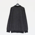 LEOPARD KNIT POLO SHIRT #CHARCOAL [23FW-WMK-KN20]