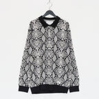 PYTHON KNIT POLO SHIRT #WHITE [23FW-WMK-KN21]