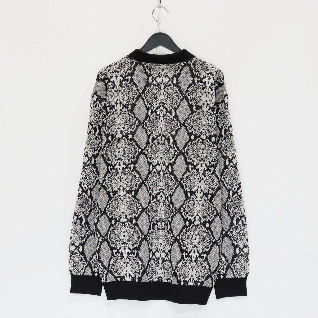 PYTHON KNIT POLO SHIRT #WHITE [23FW-WMK-KN21]