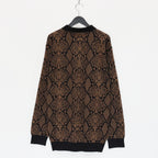 PYTHON KNIT POLO SHIRT #BROWN [23FW-WMK-KN21]