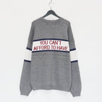 我他媽的問題圓領針織衫 #灰色 [SC2320-KN11]