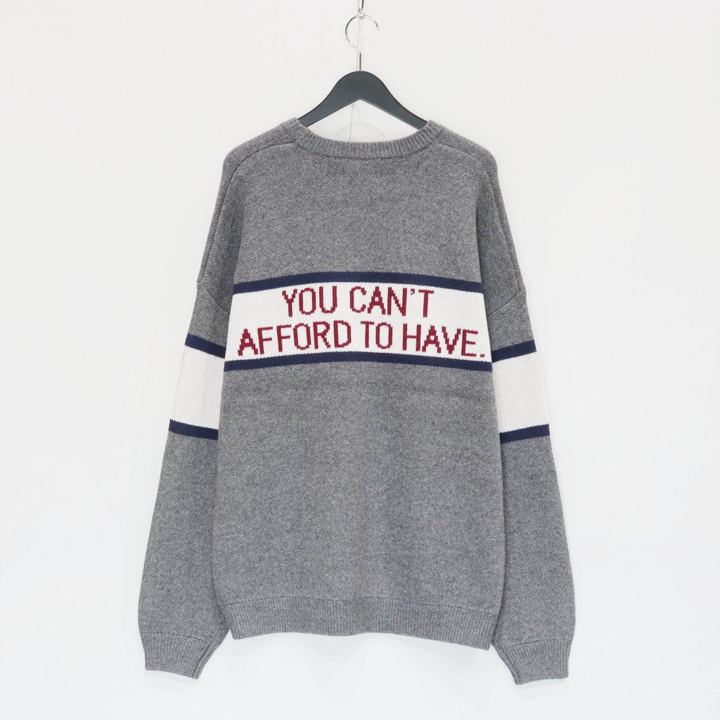 我他媽的問題圓領針織衫 #灰色 [SC2320-KN11]