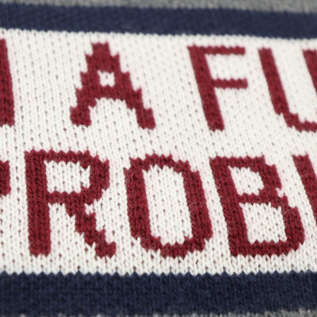 我他媽的問題圓領針織衫 #灰色 [SC2320-KN11]