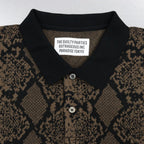 PYTHON KNIT POLO SHIRT #BROWN [23FW-WMK-KN21]