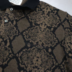 PYTHON KNIT POLO SHIRT #BROWN [23FW-WMK-KN21]