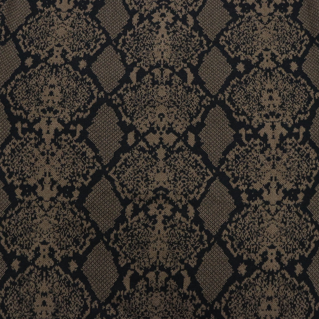 PYTHON KNIT POLO SHIRT #BROWN [23FW-WMK-KN21]