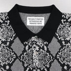 PYTHON KNIT POLO SHIRT #WHITE [23FW-WMK-KN21]