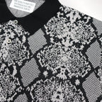 PYTHON KNIT POLO SHIRT #WHITE [23FW-WMK-KN21]