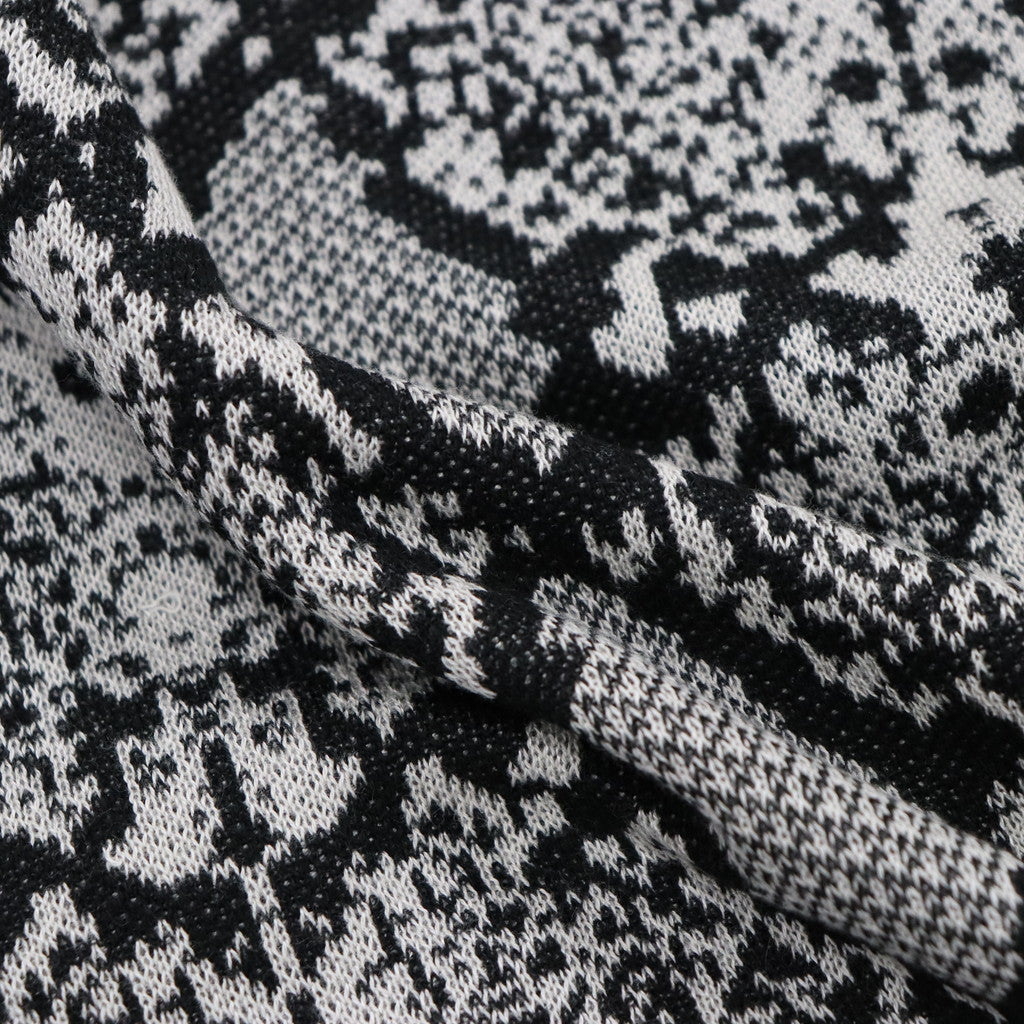 PYTHON KNIT POLO SHIRT #WHITE [23FW-WMK-KN21]