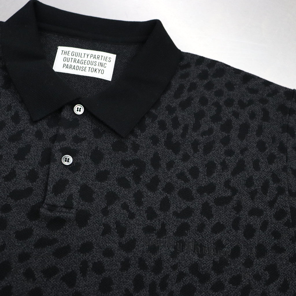 LEOPARD KNIT POLO SHIRT #CHARCOAL [23FW-WMK-KN20] – cocorozashi
