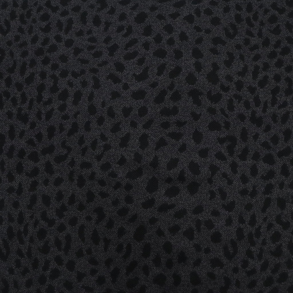 LEOPARD KNIT POLO SHIRT #CHARCOAL [23FW-WMK-KN20]