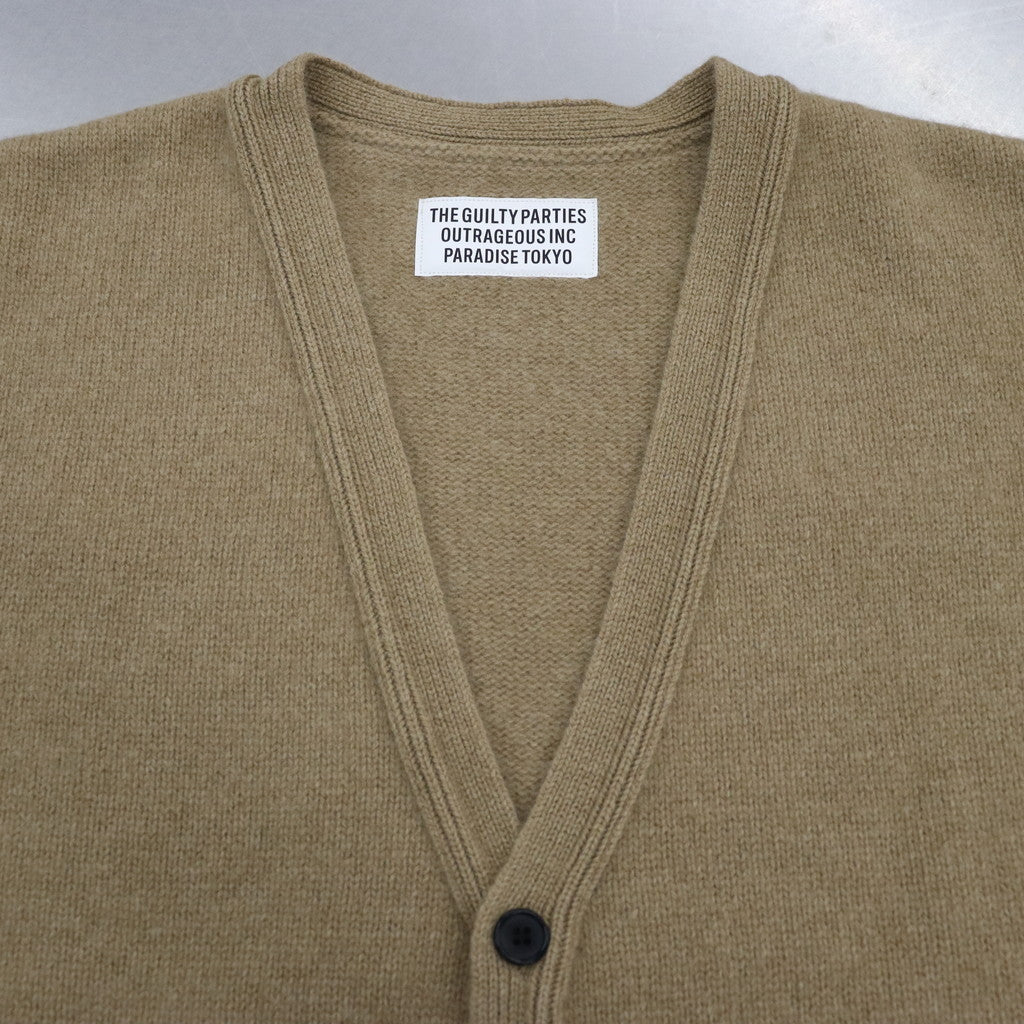 經典開襟衫 -1 型 - #米色 [23FW-WMK-KN03]