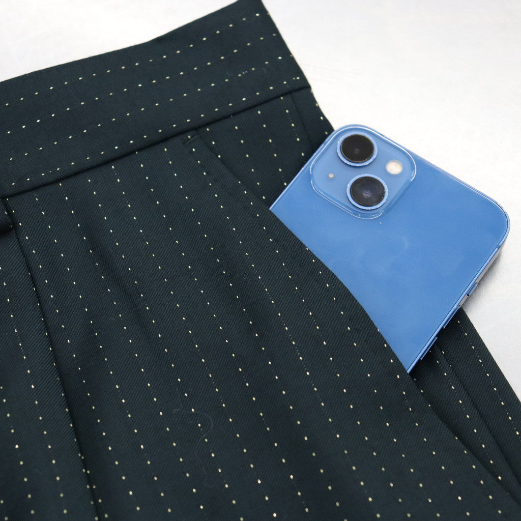 褶襉長褲 - 型號 2- #GREEN [23FWE-WMP-TR04]