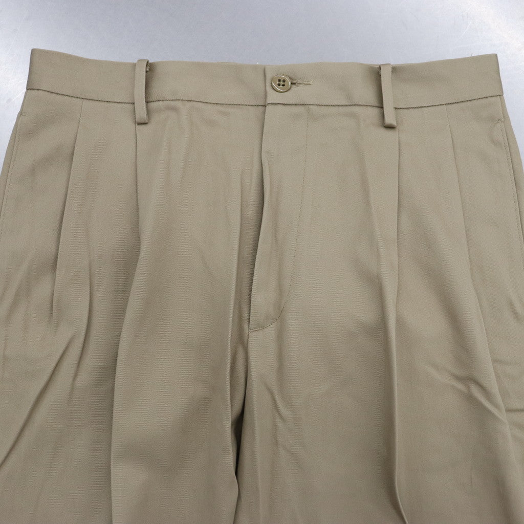 DOUBLE PLEATED CHINO TROUSERS #BEIGE [23FW-WMP-PT01]