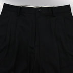 DOUBLE PLEATED CHINO TROUSERS #BLACK [23FW-WMP-PT01]