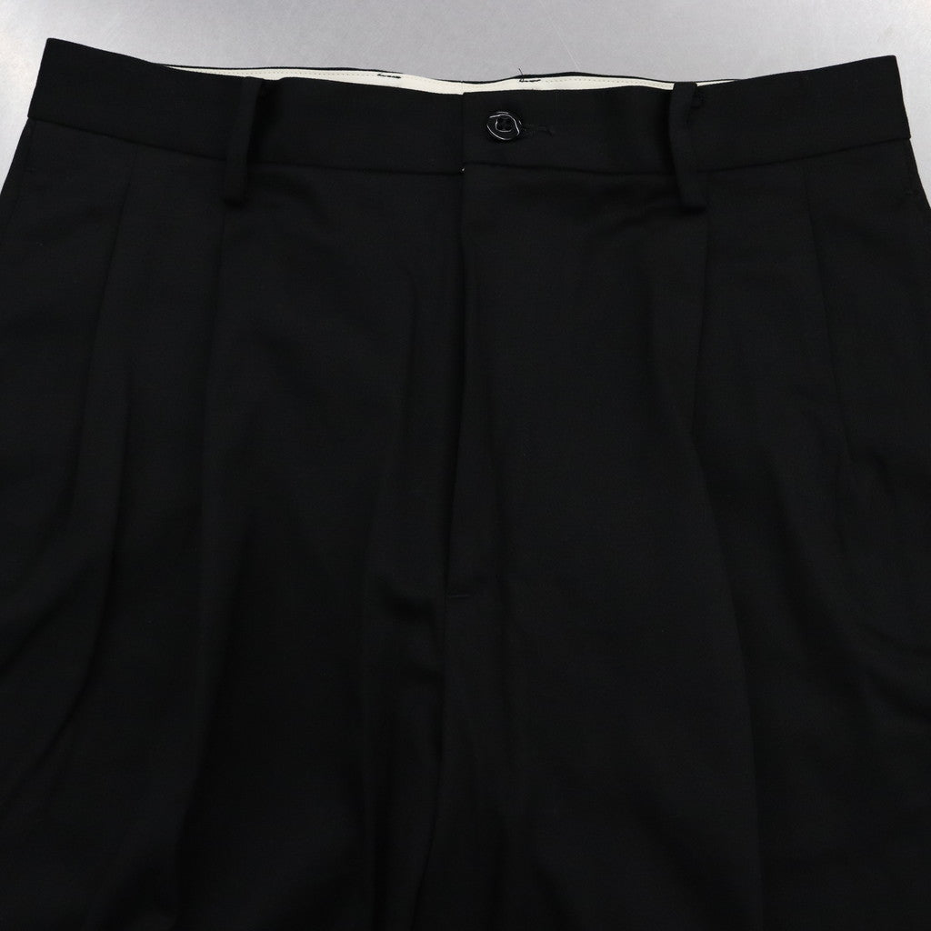 DOUBLE PLEATED CHINO TROUSERS #BLACK [23FW-WMP-PT01]