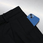 DOUBLE PLEATED CHINO TROUSERS #BLACK [23FW-WMP-PT01]