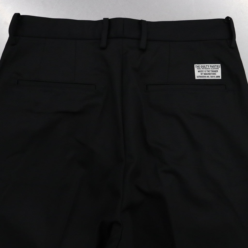 DOUBLE PLEATED CHINO TROUSERS #BLACK [23FW-WMP-PT01]