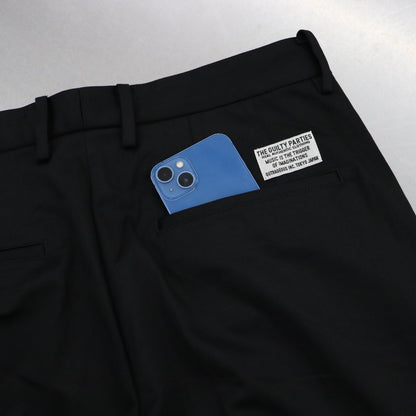 DOUBLE PLEATED CHINO TROUSERS #BLACK [23FW-WMP-PT01]