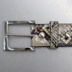 PYTHON LEATHER BELT #WHITE [WMGP-BL01]