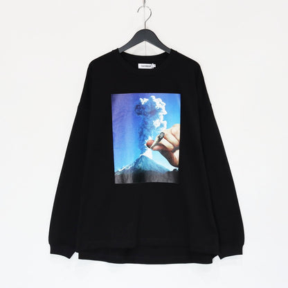 VOLCANO L/S T-SHIRT #BLACK [FW23-T03]