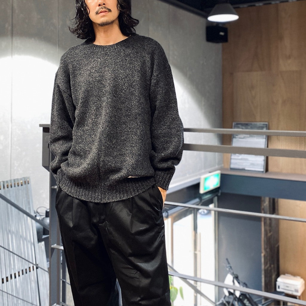 CLASSIC CREW NECK SWEATER -TYPE 1- #CHARCOAL [23FW-WMK-KN01]