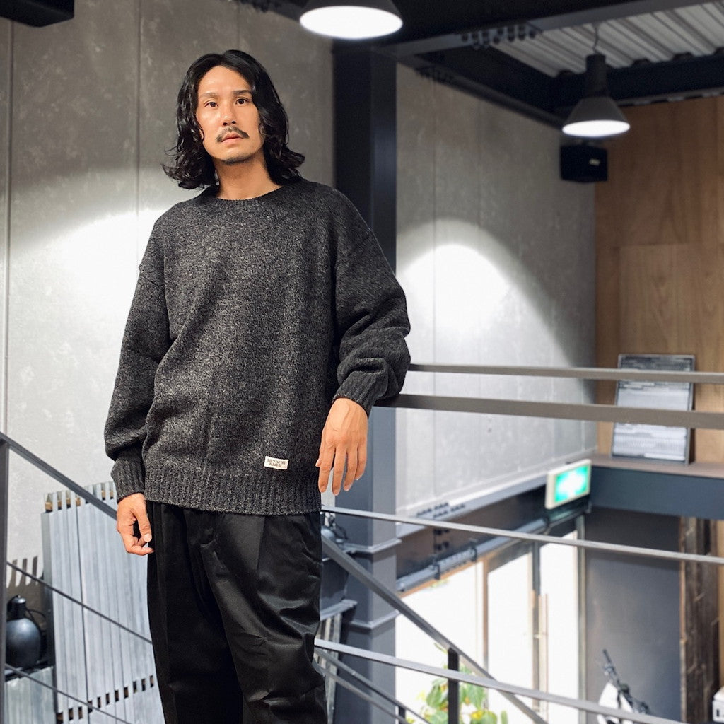 CLASSIC CREW NECK SWEATER -TYPE 1- #CHARCOAL [23FW-WMK-KN01]